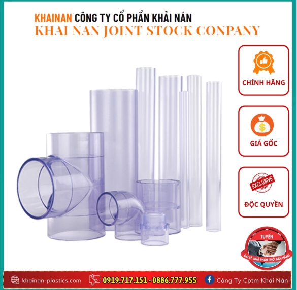 ỐNG VÀ PHỤ KIỆN PVC TRONG SUỐT