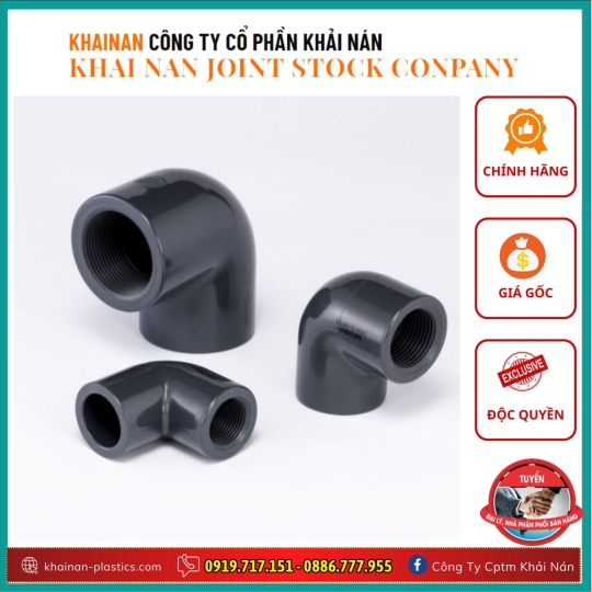 UPVC SCH80 KHUỶU TAY 90° (S*FIPT)